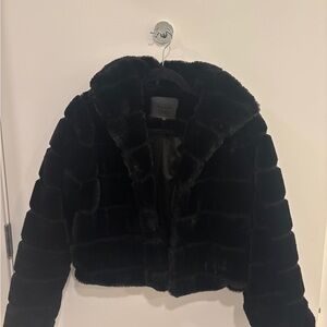 BLANKNYC Black Faux Fur Jacket